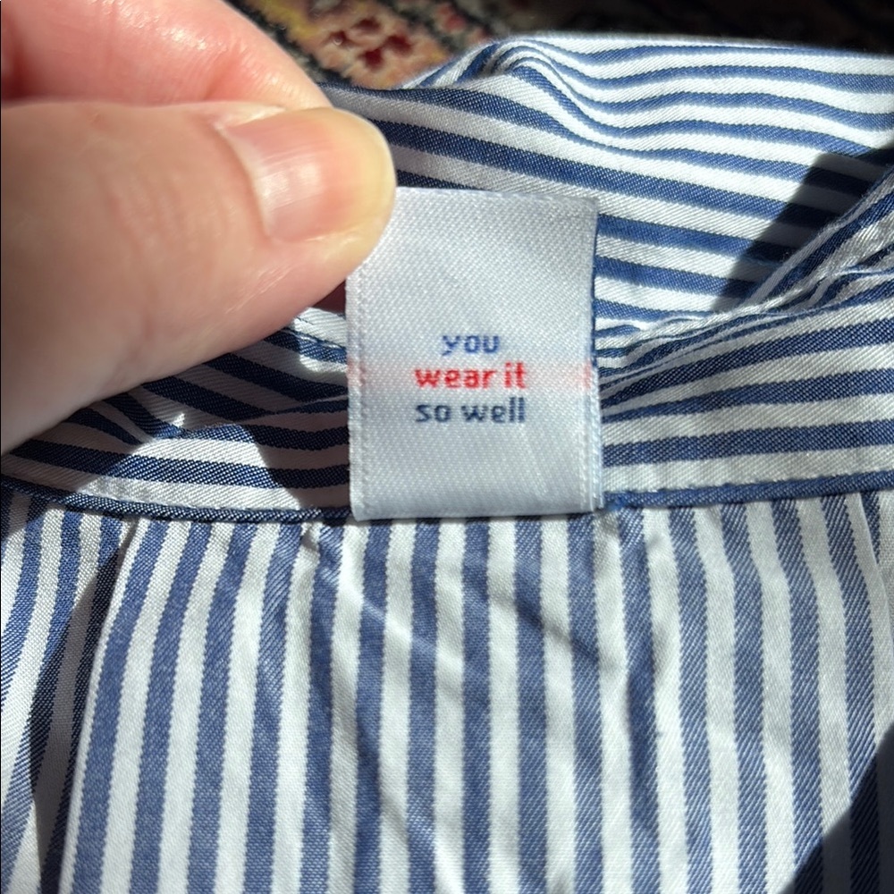 Old Navy Calla Lilly Blue and White Striped Dress - Picture 13 of 15